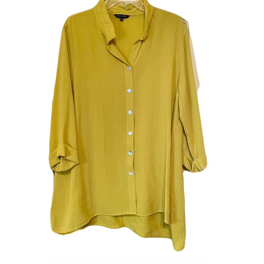 John Mark Yellow Tunic Top XL